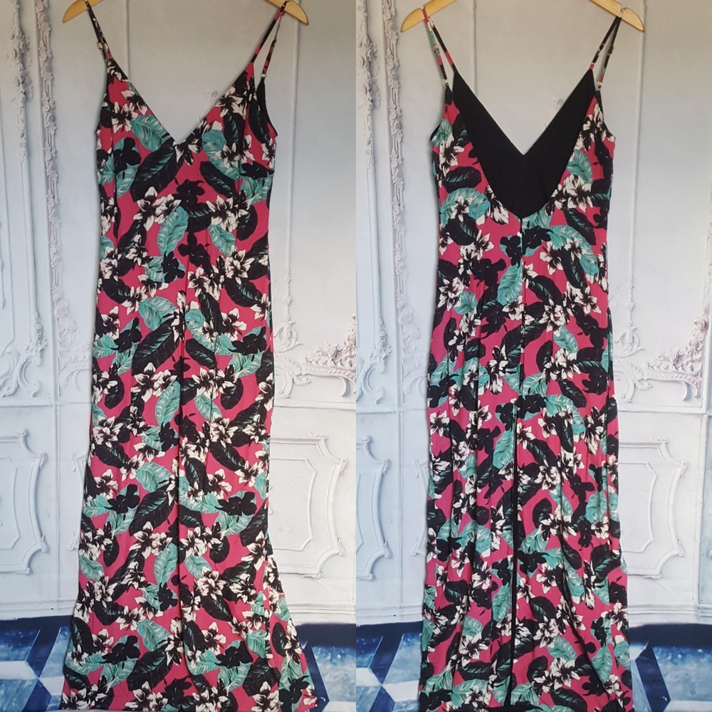NBD x Naven Twins Tropical Plunge Maxi Dress